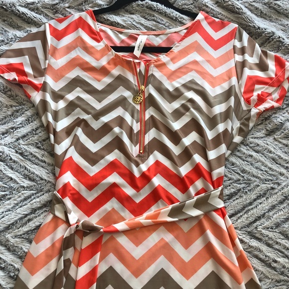 Chevron design summer dress - Picture 3 of 4
